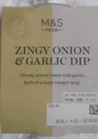 Zingy Onion and Garlic Dip