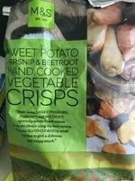 Sweet potato pardnip &beetroot hand cooked vegetable crisps