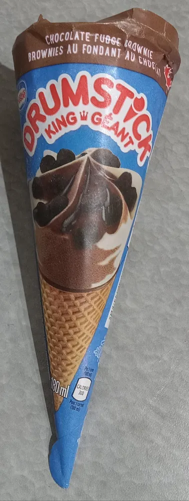 Chocolate Fudge Brownie Frozen Dessert Cone