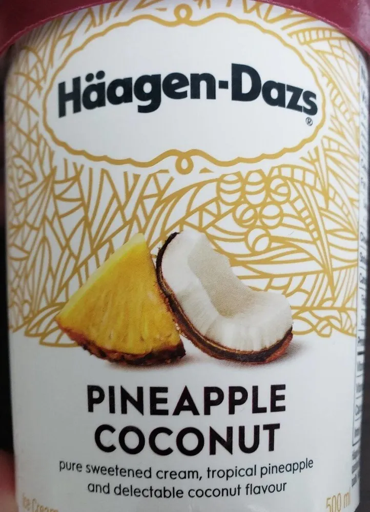 Crème glacé ananas et noix de coco