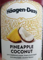 Crème glacé ananas et noix de coco