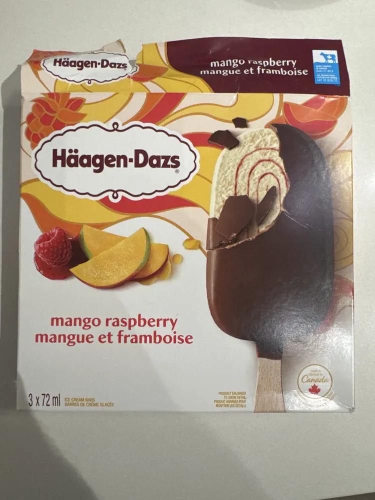 Crème glacée  Mangue et Framboise