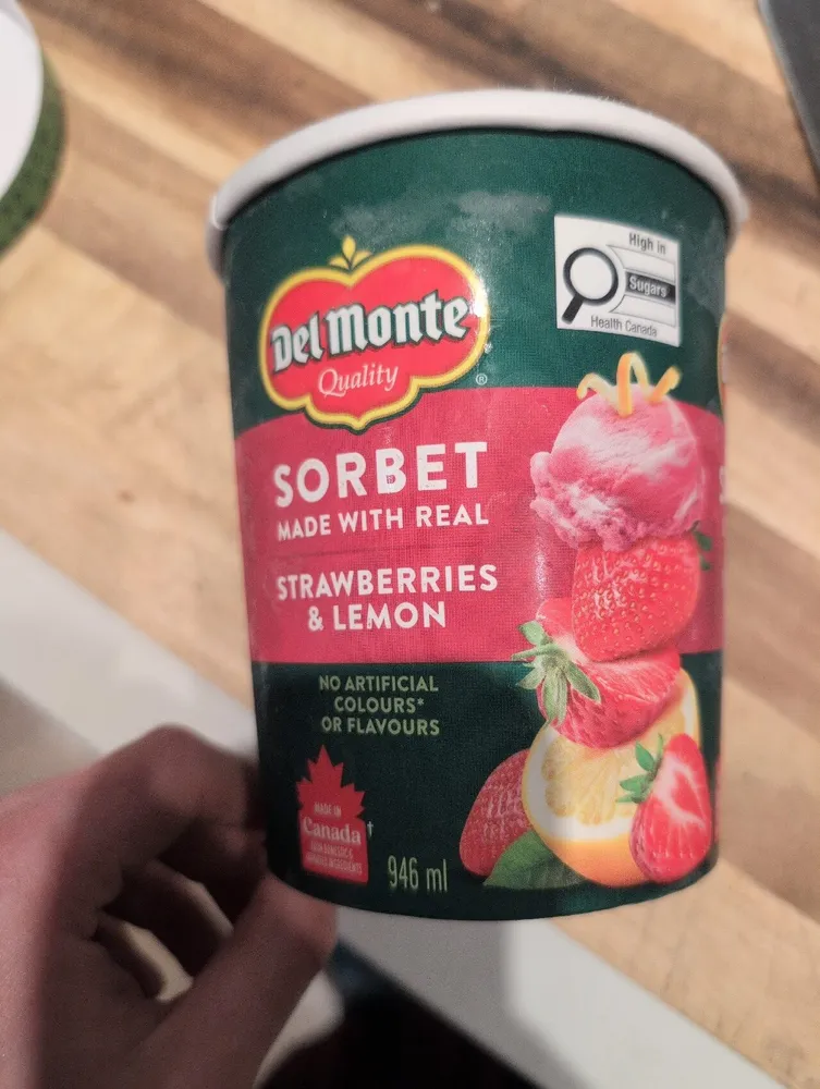 Sorbet Fraise Citron