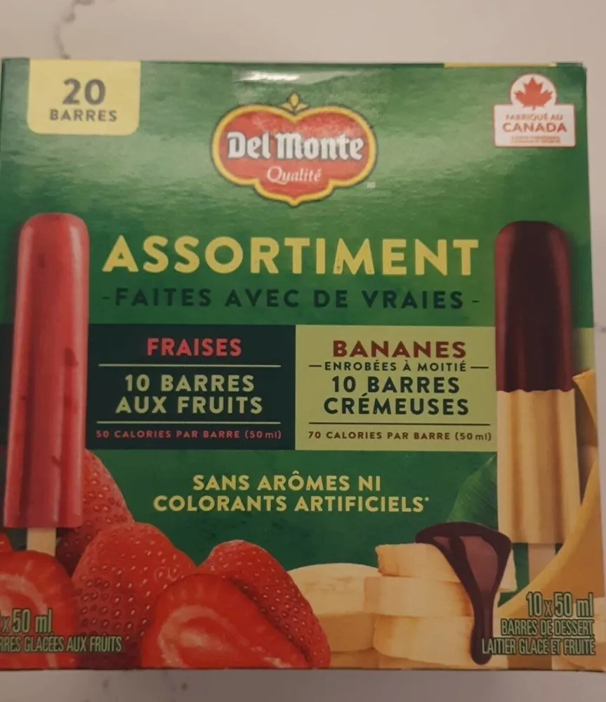 Assortiment de barres glacées