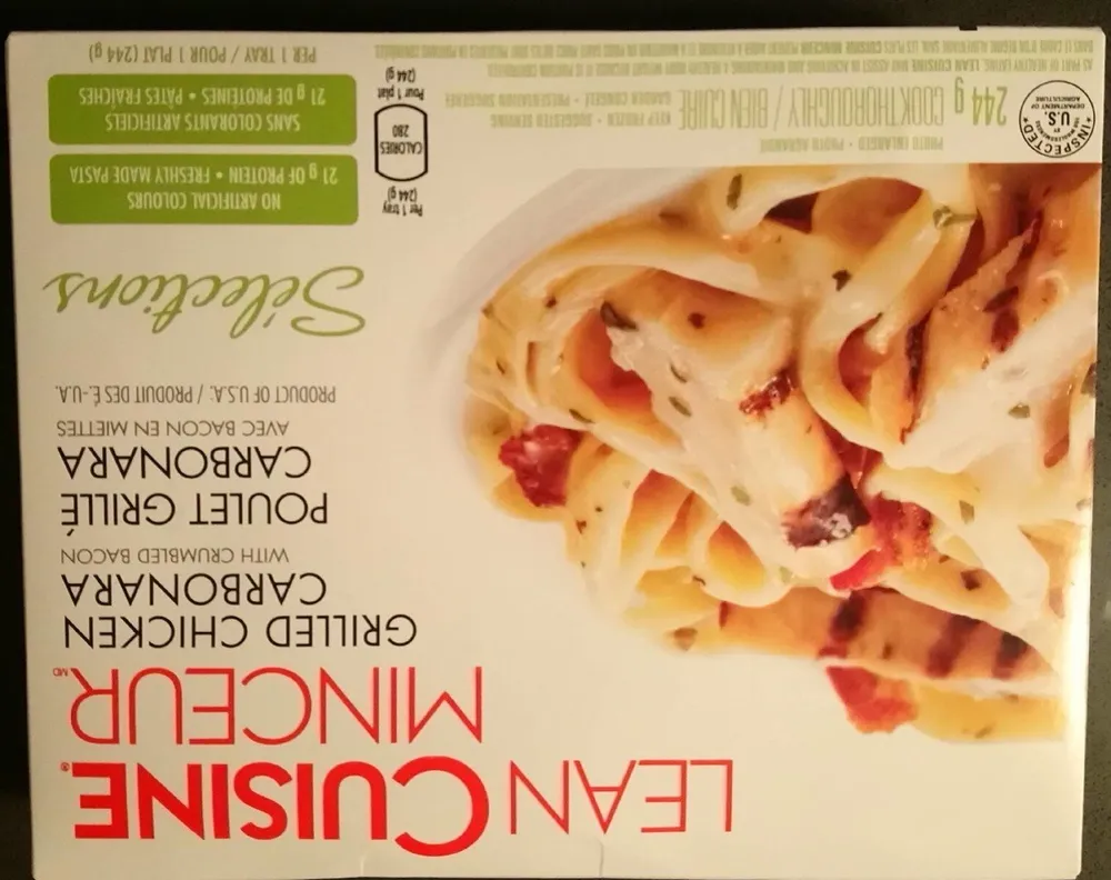 Leancuisine minceur poulet grillé carbonara