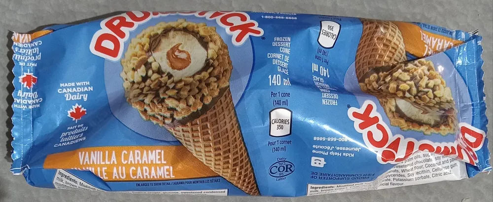 Vanilla Caramel Frozen Dessert Cone