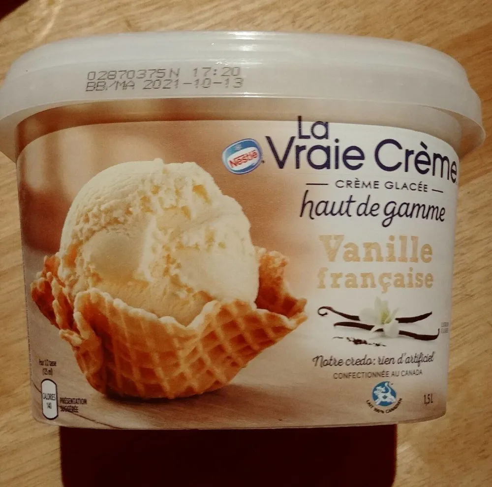 Crème glacée vanille française