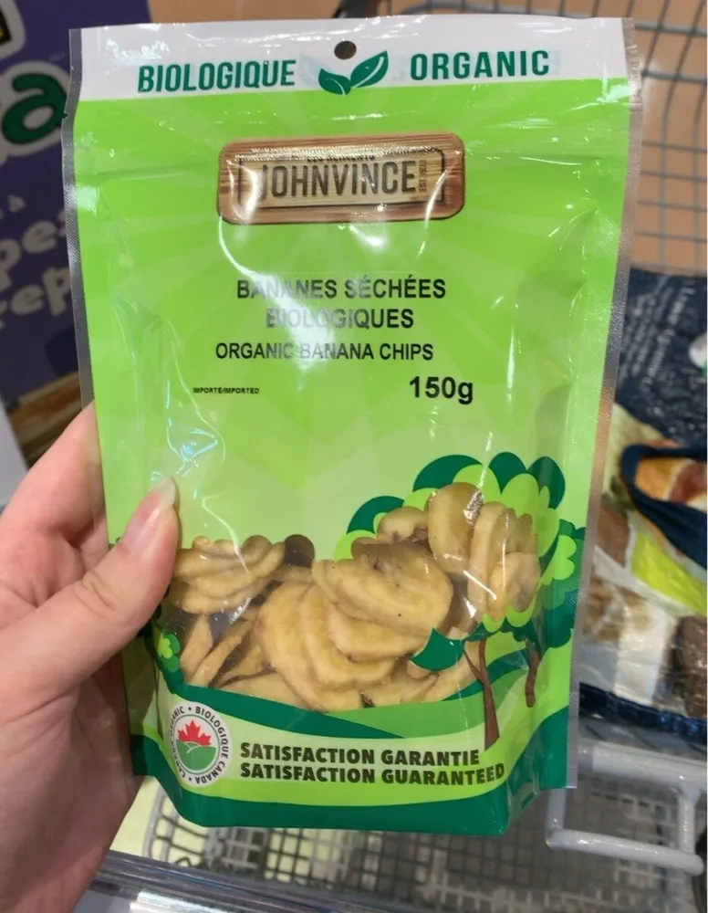 Organic banana chips