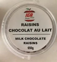 Raisons Chocolat Au Lait