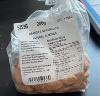 Amandes naturelled