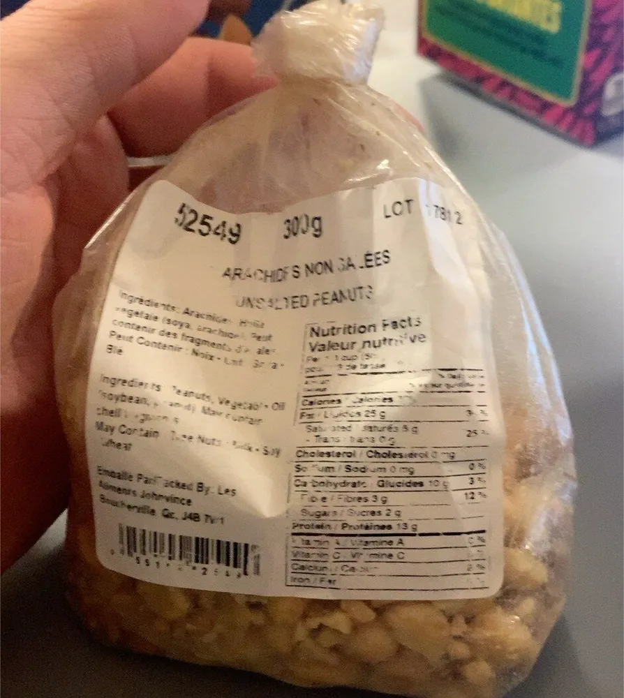 Arachides non salées