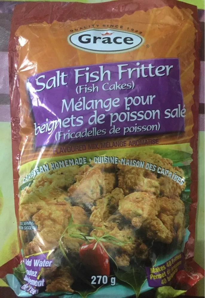 Grace, salt fish fritter, fish cake