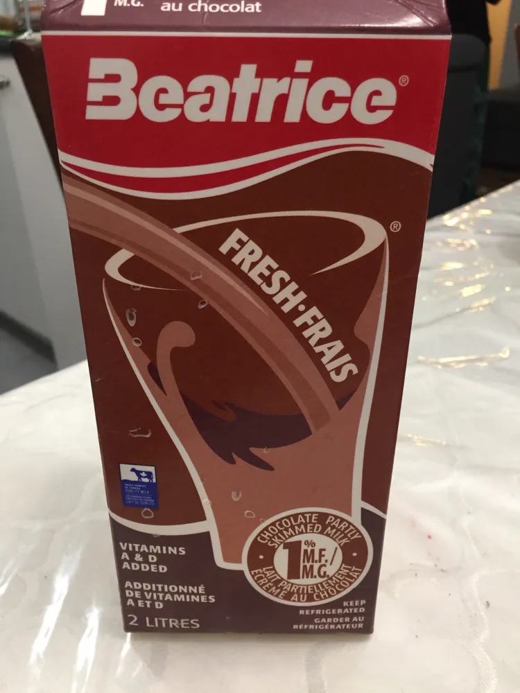 Chocolate partly skimmed milk