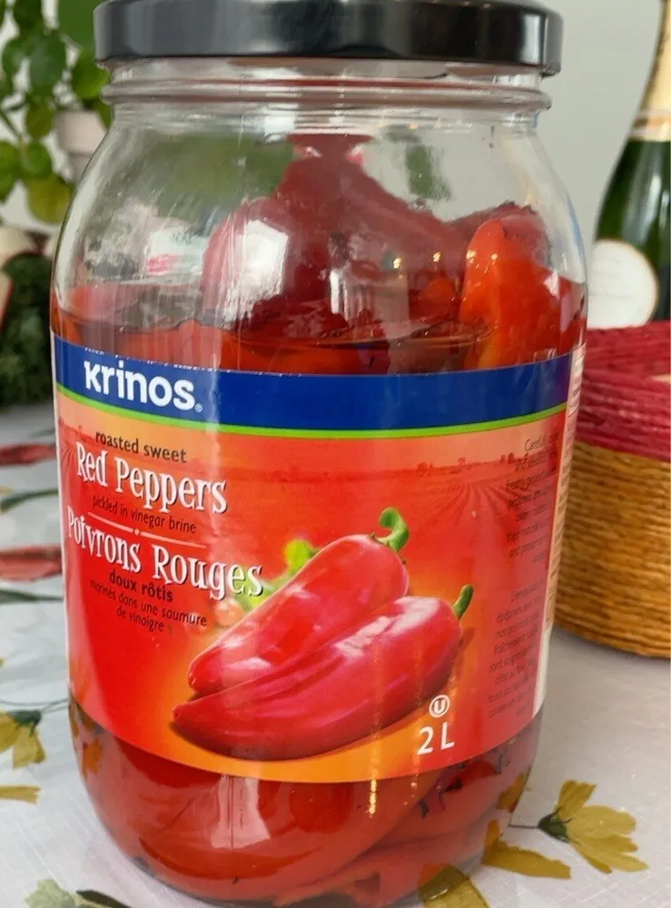 Roasted sweet red peppers