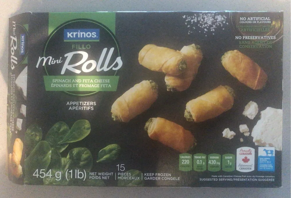 Mini rolls - Spinach & Feta Cheese