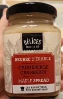 Beurre d'érable et canneberge