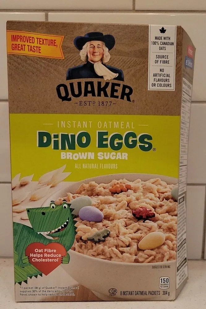 Instant Oatmeal Dino Eggs Brown Sugar