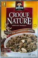 Croque Nature Chocolat noir, Canneberges et amandes