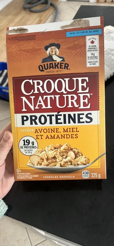 HARVEST CRUNCH PROTEIN OAT, HONEY & ALMOND FLAVOUR GRANOLA CEREAL