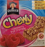 Chewy Raspberry Fruit Crumble Granola Bars