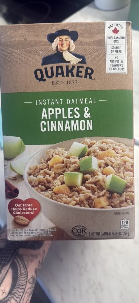 Instant Oatmeal Apples & Cinnamon
