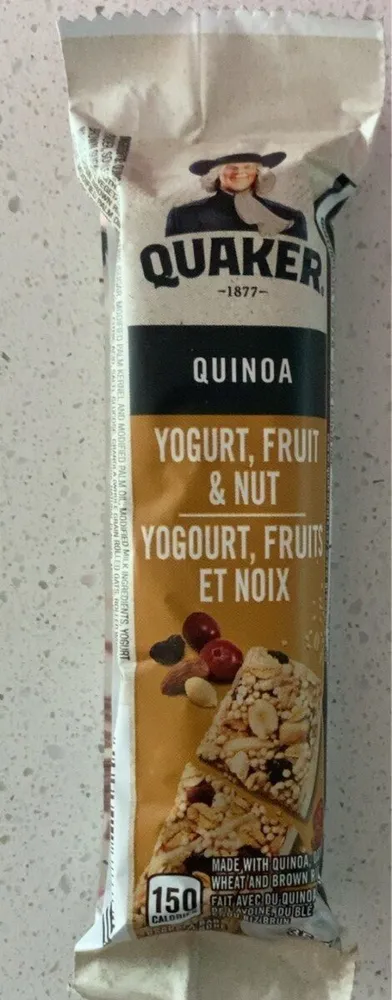 Barre aux quinoa yogourt, fruits et noix