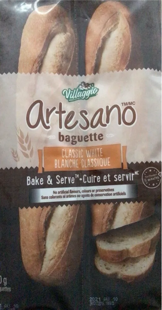 Classic white artesano baguette