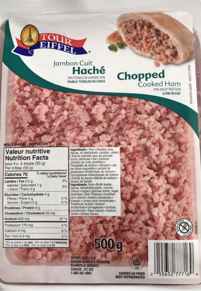 Jambon cuir hache