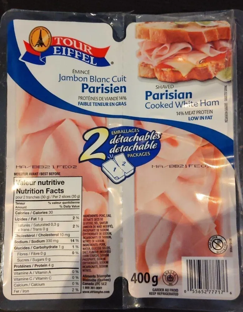 Jambon blanc cuit Parisien