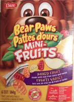 Pattes d’ours mini fruits