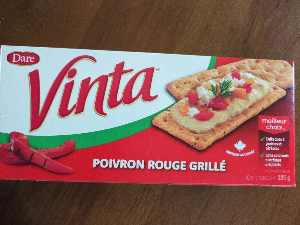 Vinta Roasted Red Pepper Crackers
