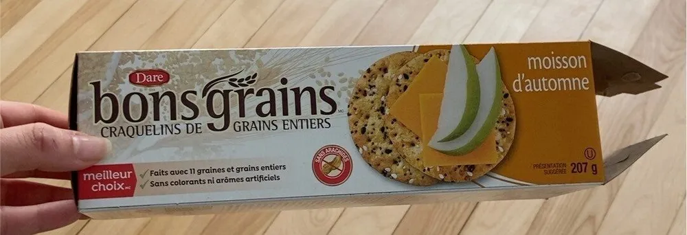 Bons grains craquelins de grains entiers