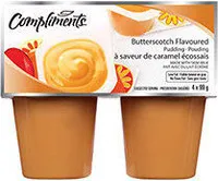 Butterscotch-flavoured pudding