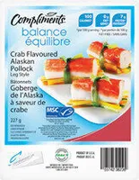 Crab-flavoured alaskan pollock leg-style