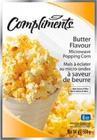 Butter flavour microwave popping corn
