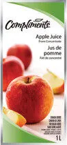 Unsweetened apple juice from concentrate