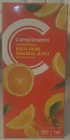 100% Pure Unsweetened Orange Juice from Concentrate