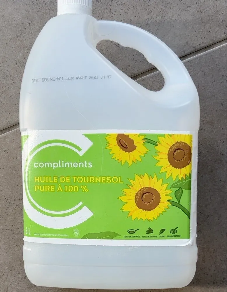 Pure sunflower oil