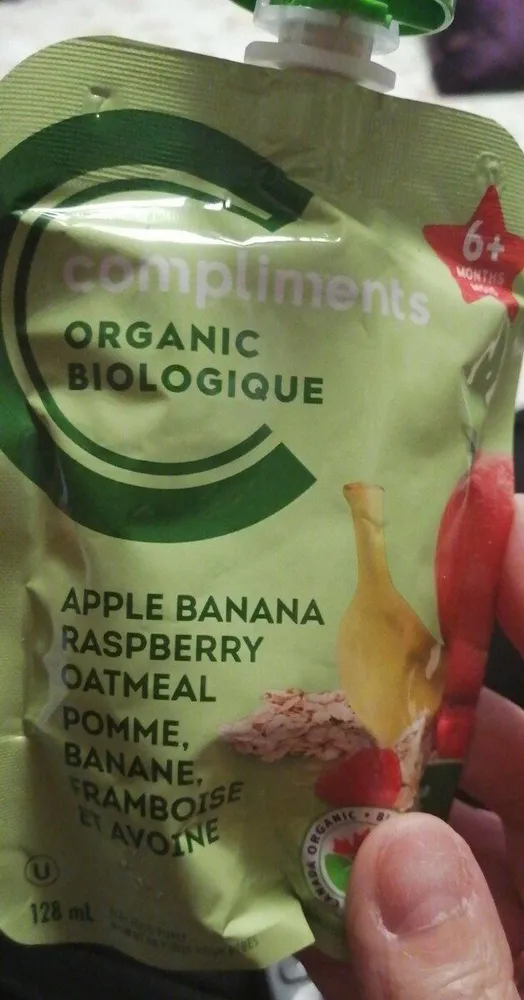 Apple banane framboise avoine