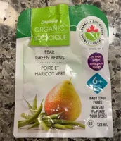 Pear and green beans food pouch