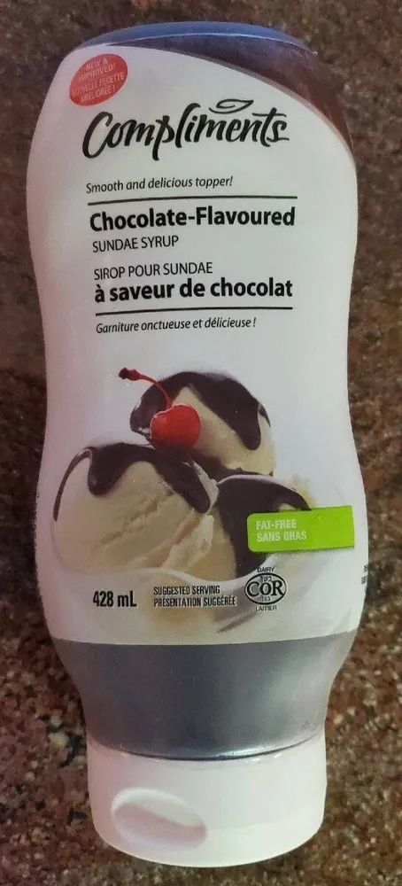 Chocolate-flavoured sundae syrup