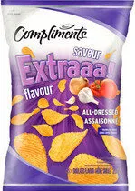 Extraaa! flavour all-dressed ridged potato chips
