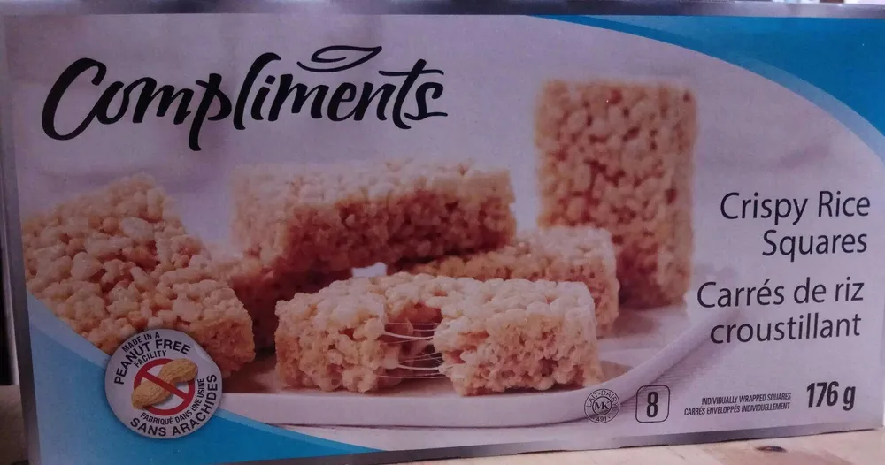 Carrés de riz croustillant