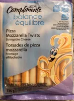 Pizza mozzarella twists stringable cheese