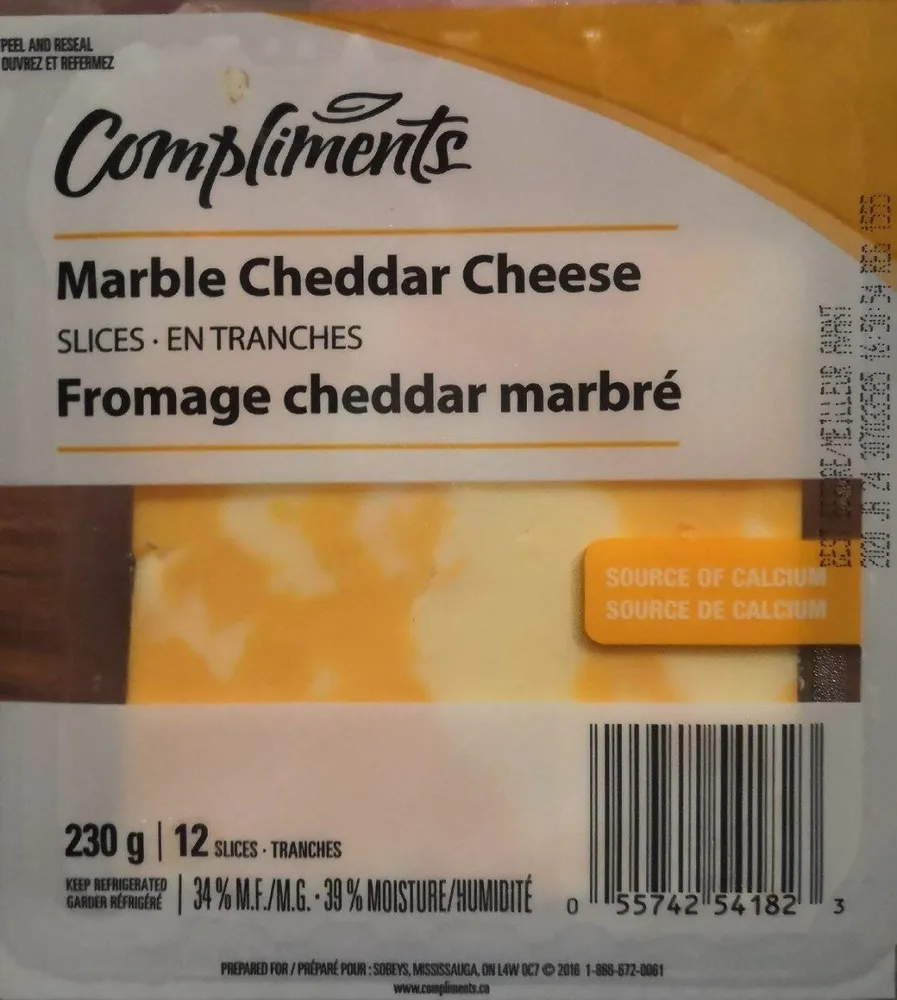 Fromage cheddar marbré