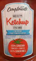 Low sodium ketchup style sauce