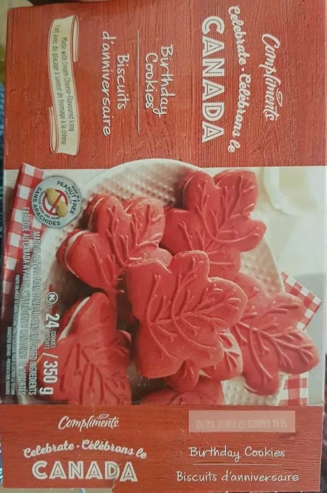 Biscuits D'anniversaire Célébrons Le Canada