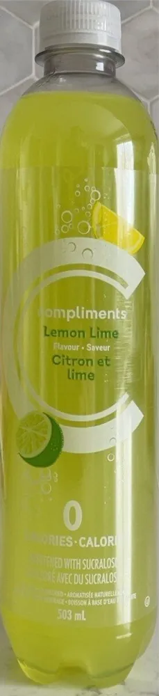 Lemon Lime Flavour Sparkling Water Beverage