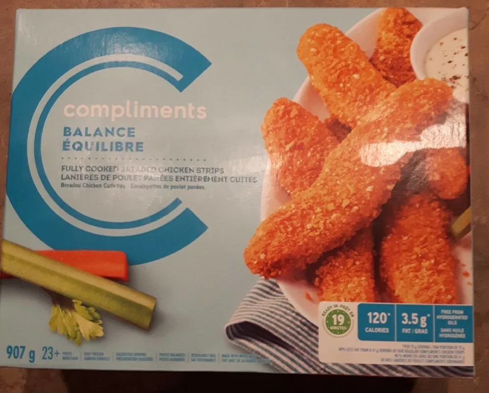 Lanières de poulet lancées entièrement cuites