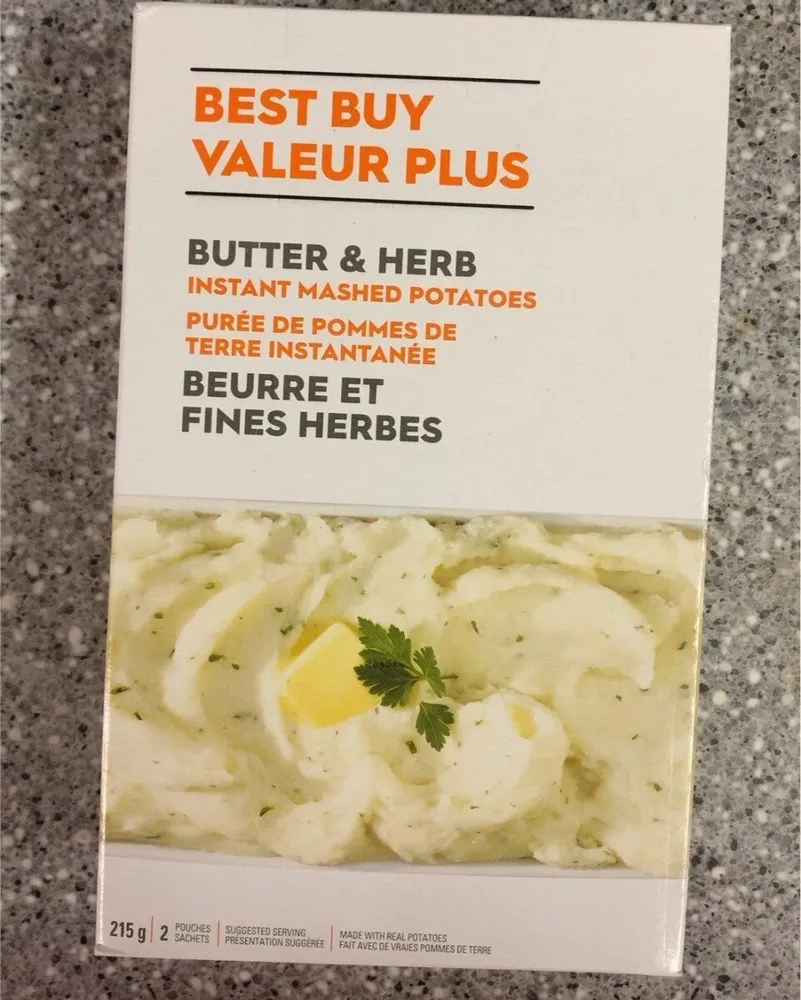 Butter & Herb instant mashed potatoes